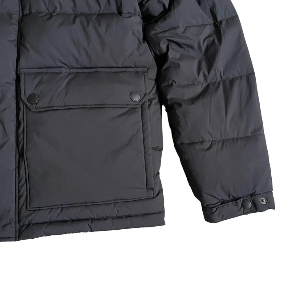 Men's Black Puffer Jacket textured Down & Feathers American Eagle Large